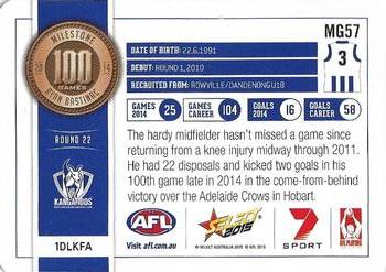 2015 Select AFL Champions - Milestone Game Foils #MG57 Ryan Bastinac Back